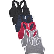 Girls' Seamless Racerback Sports Tops - Small, 4 Colors