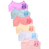 Girls' Seamless Training Bras - Large, 6 Colors with Dog Design