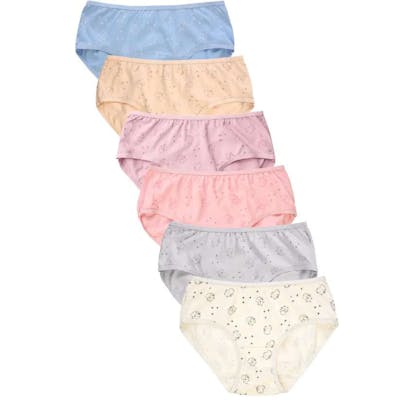 Girls' Cotton Bikini Panties - Large, Assorted Colors