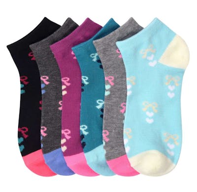 Girl's Low-Cut Socks - Size 2-3, Assorted Colors