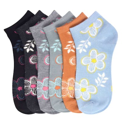 Girl's Low-Cut Socks - Size 6-8, Assorted Colors