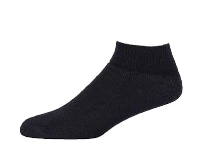 Quarter Sports Socks - Black, Size 9-11, 4 Pack