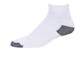 Quarter Sports Socks - White/Black, Size 10-13, 4 Pack