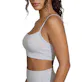 Women's Cotton Padded Yoga Bra - Heather Gray, Size Small