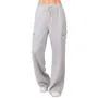 Ladies Fleece Cargo Pants - Small, Heather Gray (1 of 3)