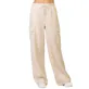 Ladies Fleece Cargo Pants, Small, Oat