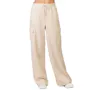 Ladies Fleece Cargo Pants, Small, Oat (1 of 3)