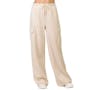 Ladies Fleece Cargo Pants - Large, Oat (3 of 3)