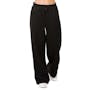 Ladies Fleece Wide-Leg Sweatpants - Large, Black (1 of 2)