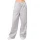 Ladies Fleece Wide-Leg Sweatpants - Small, Heather Gray