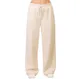 Ladies Fleece Wide-Leg Sweatpants - Small, Oat