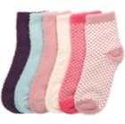 Women's Fuzzy Socks, Assorted, 09-11 image number null