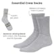 Crew Sports Socks - Gray, Size 10-13, 4 Pack (2 of 2)