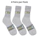 Crew Sports Socks - Gray, Size 10-13, 4 Pack (1 of 2)