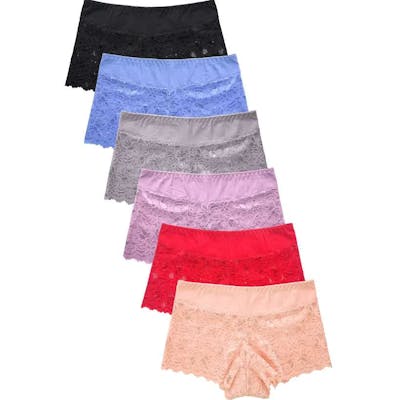 Hipster Panties with Lace Detail, Small-XL