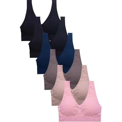 Seamless U Back Sports Bras, Assorted