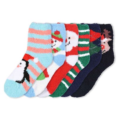 Women's Plush Socks - Christmas Holiday, Size 9-11, 3-Pack