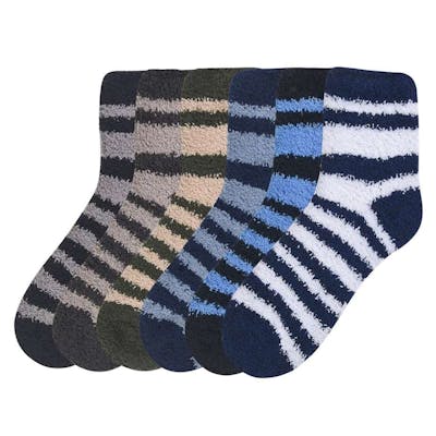 Mopas Ladies Plush Soft Socks - Stripe3