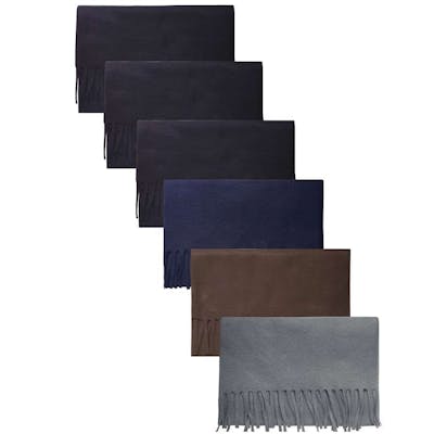 Men's Muffler Scarves - 4 Solid Colors, 57.1" x 11.8"