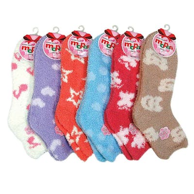 Women's Plush Socks - Assorted Patterns, Size 9-11, 3-Pack