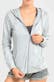 Women's Jersey Zip-Up Hoodie Jackets - XL, Heather Gray