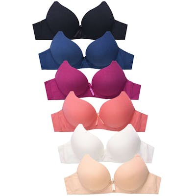 Women's Cotton Bras - 34-40C Cup, 6 Colors