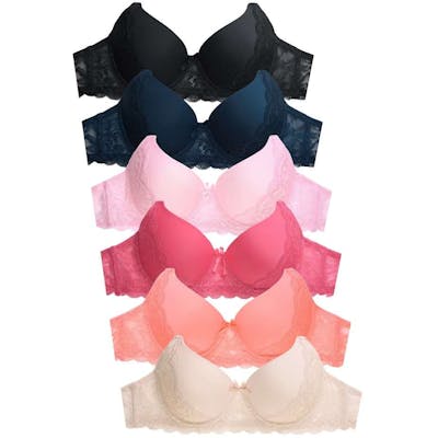 Women's Lace Bras - 32-38 B Cup, 6 Solid Colors