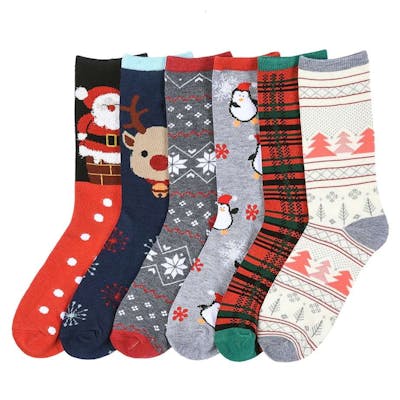 Women's Crew Socks - Christmas, Style 2, Size 9-11