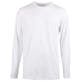 Men's Crew Neck Long Sleeve T-Shirts - White, 3X
