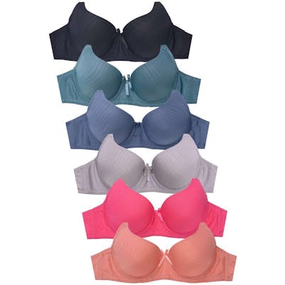 Women's Jacquard Bras - 34-40C Cup, 6 Colors