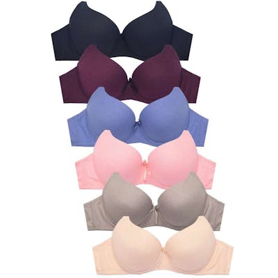 Women's Push Up Cotton Bras - 34-40C Cup, 6 Colors