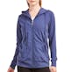 Women's Jersey Zip-Up Hoodie Jackets - Large, Denim Blue