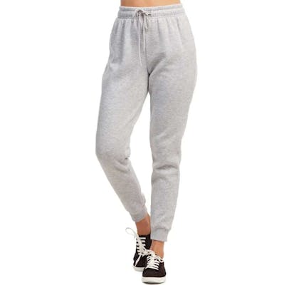 Sofra Ladies Fleece Joggers, Gray, Large