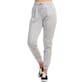 Sofra Ladies Fleece Joggers, Gray, Large