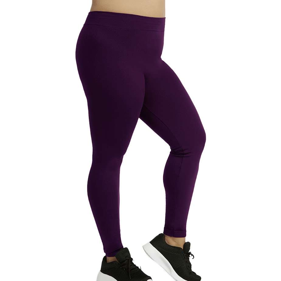 Bulk Women's Leggings, Purple, XL (14), Wide Waistband - DollarDays