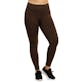 Women's High Waist Fleece Leggings - Coffee, Extra-Wide Band, XL