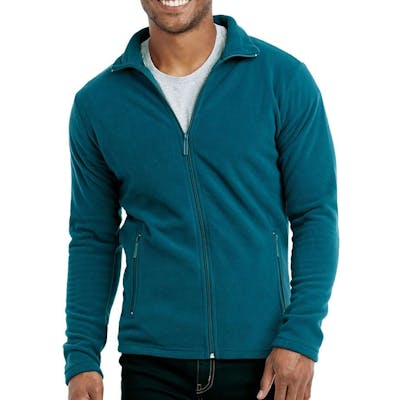 Men's Polar Fleece Jackets - Small, Teal