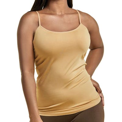 Women's Plus Size Camisoles - Beige, Poly, One Size Fits Most