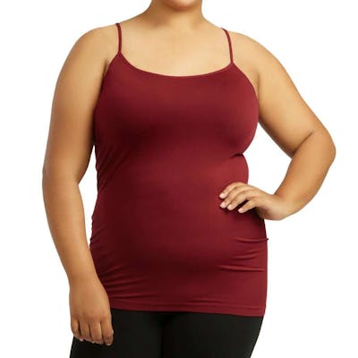 Women's Plus Size Camisoles - Burgundy, Poly, One Size Fits Most