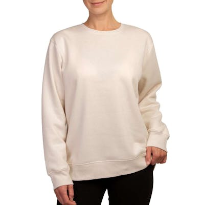 Women's Fleece Crewneck Sweatshirts, Oat, Large