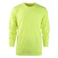 Men's Long Sleeve Crew Neck T-Shirts, Neon Green, Large