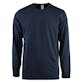 Men's Long Sleeve Crew Neck T-Shirts, Navy, Medium