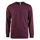 Men's Long Sleeve Crew Neck T-Shirts, Burgundy, Medium