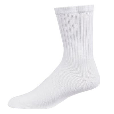 Boys' Crew Sports Socks - White, Size 6-8