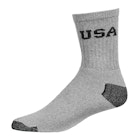 Adult Crew Sports Socks - Gray with Charcoal, Size 9-11, USA Design image number null