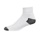 Adult Quarter Sports Socks - White with Black, Size 9-11