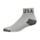 Adult Quarter Sports Socks - Gray with Charcoal, Size 9-11