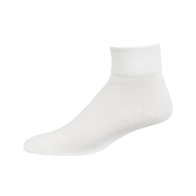 Men's Buruka Quarter Sports Socks - White, Size 9-11, 5 Pack