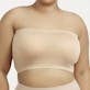 Women's Plus Size Seamless No Pad Tube Bras - Beige