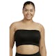 Women's Plus Size Seamless No Pad Tube Bras - Black
